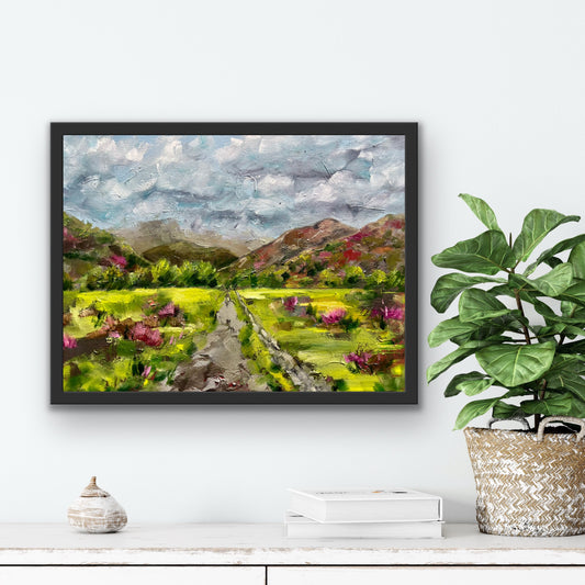 The road to Slanty Lees at Sticklebarn